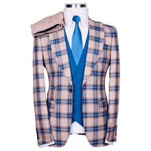 Load image into Gallery viewer, Patterns party blue suit (Plaid)