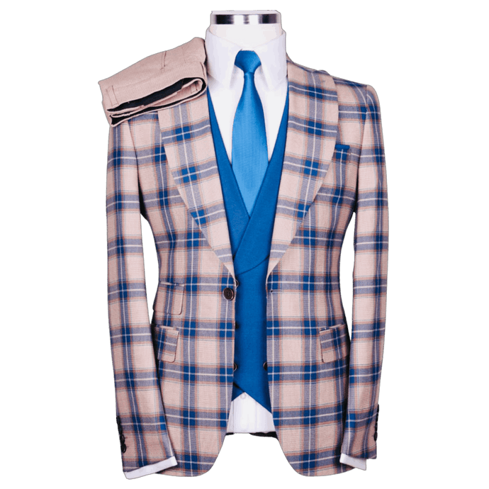 Patterns party blue suit (Plaid)