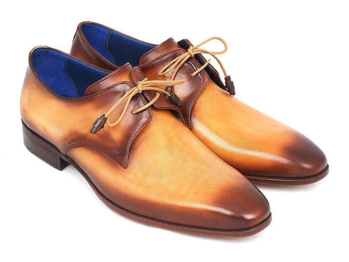 Paul Parkman Brown & Camel Hand-Painted Derby Shoes - Distinctive Shoes