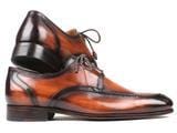 Paul Parkman Ghillie Lacing Brown Burnished Dress Shoes - Distinctive Shoes
