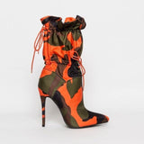 Camouflage Lace Boots - Distinctive Shoes