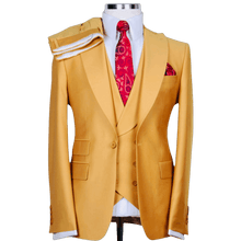 Load image into Gallery viewer, Wallstreet 3 pc metallic orange business suit