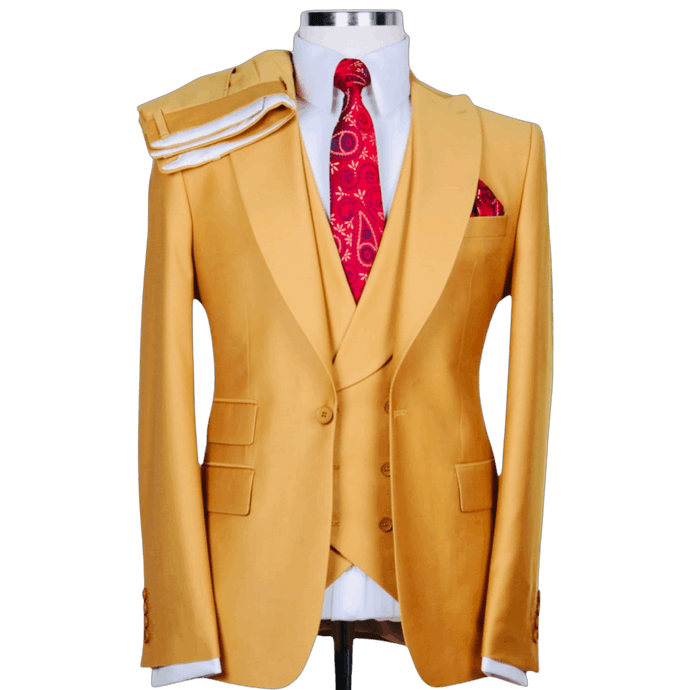 Wallstreet 3 pc metallic orange business suit